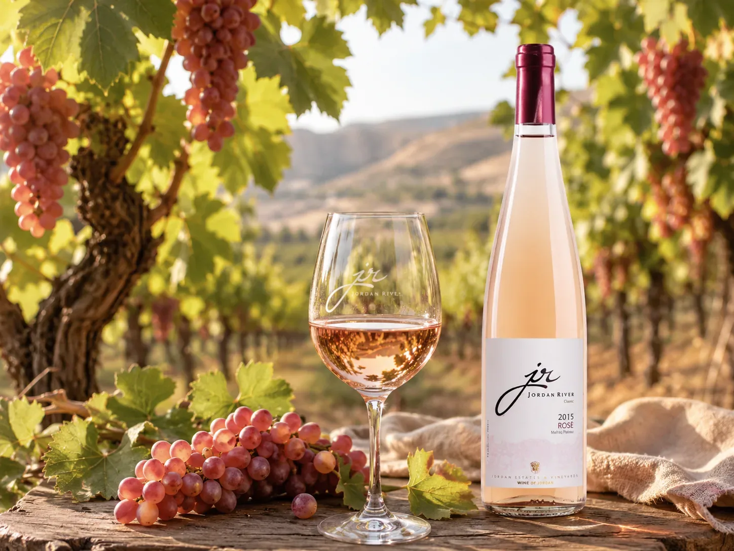 ブドウの木とJORDAN RIVER クラシック・ロゼ（ JORDAN RIVER CLASSIC ROSÉ）